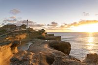 Coastal Sunrise: A View of the Ocean