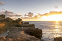 Coastal Sunrise: A View of the Ocean