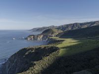 Coastal Terrain: Mountain Views and Ocean Vistas