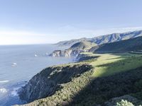 Coastal Terrain: Mountain Views and Ocean Vistas