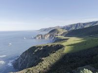 Coastal Terrain: Mountain Views and Ocean Vistas