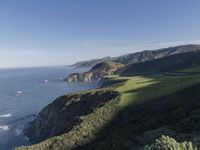 Coastal Terrain: Mountain Views and Ocean Vistas