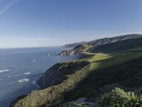 Coastal Terrain: Mountain Views and Ocean Vistas