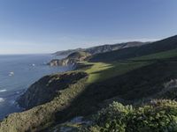 Coastal Terrain: Mountain Views and Ocean Vistas