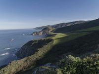 Coastal Terrain: Mountain Views and Ocean Vistas