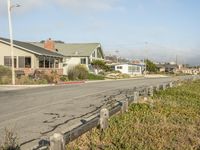 Coastal Town in California, USA - Residential Area by the Ocean with Foggy Sky