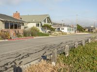 Coastal Town in California, USA - Residential Area by the Ocean with Foggy Sky