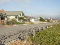 Coastal Town in California, USA - Residential Area by the Ocean with Foggy Sky