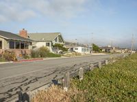 Coastal Town in California, USA - Residential Area by the Ocean with Foggy Sky