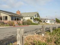 Coastal Town in California, USA - Residential Area by the Ocean with Foggy Sky