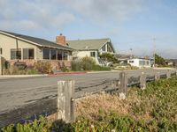 Coastal Town in California, USA - Residential Area by the Ocean with Foggy Sky