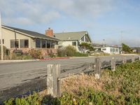 Coastal Town in California, USA - Residential Area by the Ocean with Foggy Sky