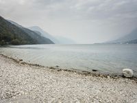 Coastal View in Italy: Beach Waves and Overlook