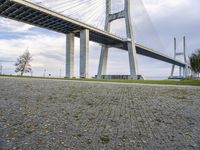 Cobble Stone Bridge in Lisbon, Portugal