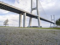 Cobble Stone Bridge in Lisbon, Portugal