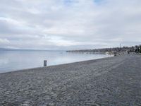 Cobble Stone Pier at the Harbor in Geneva