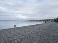 Cobble Stone Pier at the Harbor in Geneva