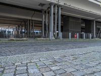 Cobble Stone Road in Berlin's Modern Urban Landscape