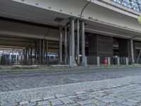 Cobble Stone Road in Berlin's Modern Urban Landscape