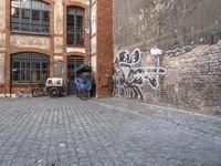 Cobble Stone Road in a Residential Area of Berlin