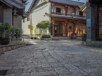 Cobble Stone Road in Residential Area of China