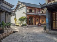 Cobble Stone Road in Residential Area of China