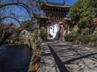 Cobble Stone Road in a Waterfront Town