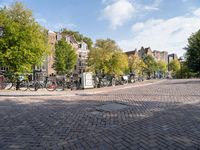 Cobble Stone Roads of Amsterdam Under a Clear Sky