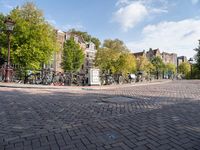 Cobble Stone Roads of Amsterdam Under a Clear Sky