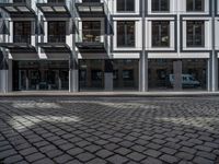 Cobblestone Road Architecture in Residential Berlin