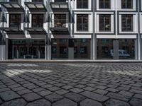 Cobblestone Road Architecture in Residential Berlin