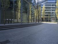 Cobblestone Road and Asphalt Building