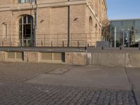 Cobblestone Road with German Architecture