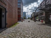 Cobblestone Road in Hamburg, Germany: Embracing City Life