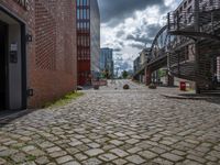 Cobblestone Road in Hamburg, Germany: Embracing City Life