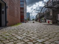 Cobblestone Road in Hamburg, Germany: Embracing City Life