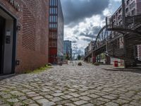 Cobblestone Road in Hamburg, Germany: Embracing City Life