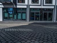 Cobblestone Road and Shadow in Berlin, Europe