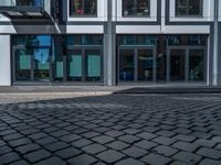 Cobblestone Road and Shadow in Berlin, Europe