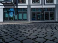 Cobblestone Road and Shadow in Berlin, Europe