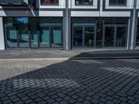 Cobblestone Road and Shadow in Berlin, Europe