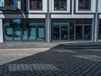 Cobblestone Road and Shadow in Berlin, Europe