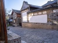 Cobblestone Roads and Historic Buildings in Yunnan, China