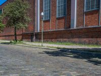 Cobblestone Roads and Shadowed Brick Walls in Berlin