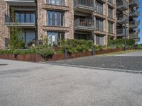 Cobblestone Street: Urban Design with Clear Sky