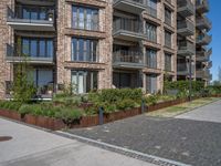 Cobblestone Street: Urban Design with Clear Sky