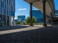 Cobblestone Streets Under Berlin's Clear Sky