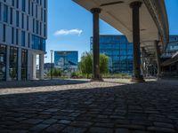 Cobblestone Streets Under Berlin's Clear Sky