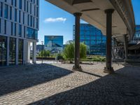 Cobblestone Streets Under Berlin's Clear Sky