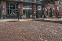 Cobblestone Streets and Mixed-Use Buildings in Toronto